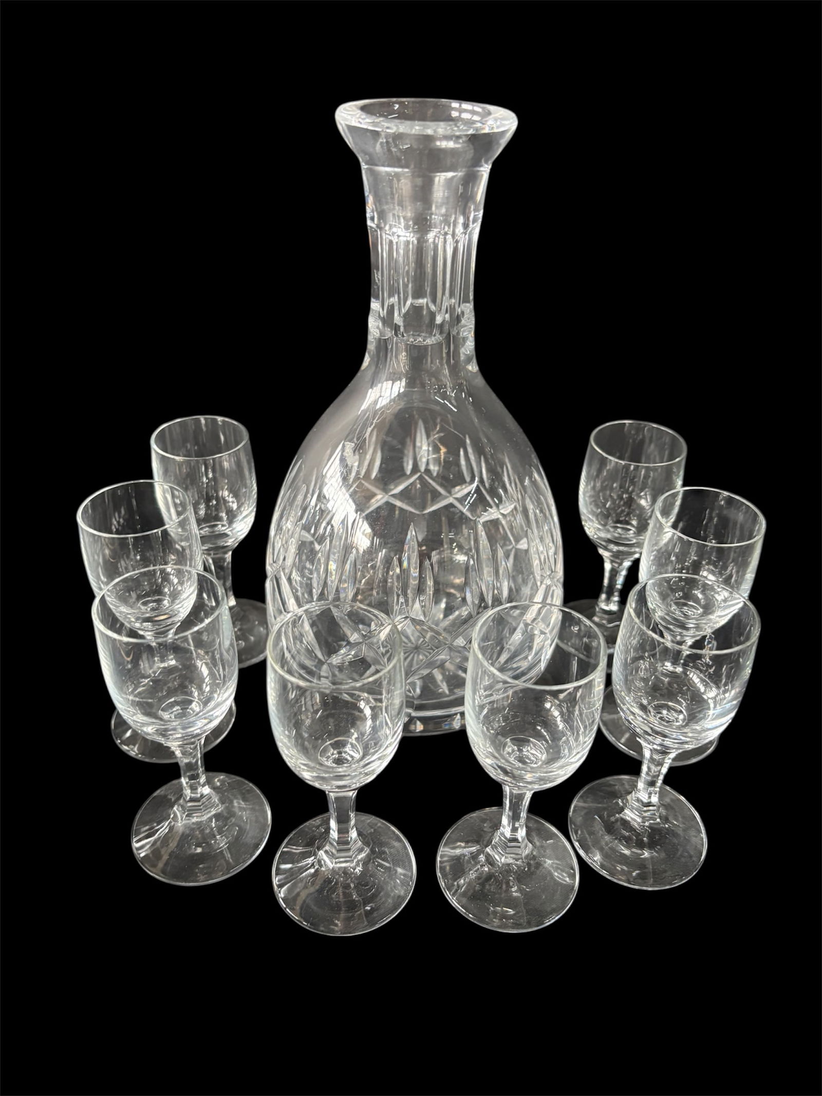 Vintage Crystal Decanter and Cordials (1 of 6)