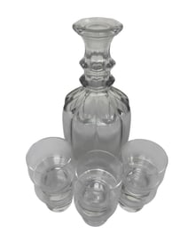 Vintage Crystal Decanter with Krosno Cordials