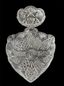 American Brilliant Period Cut Crystal Serving Pieces