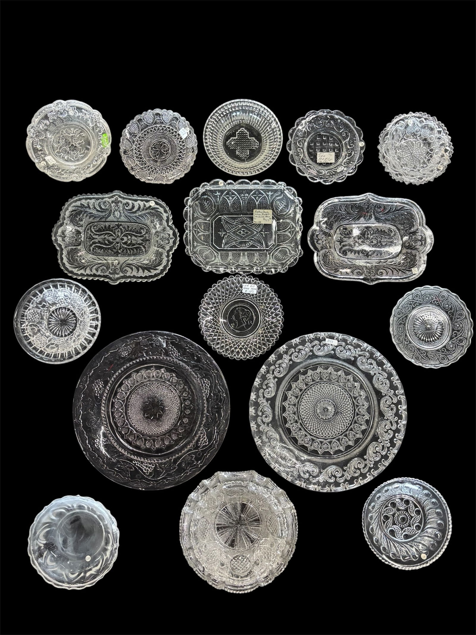 Collective of Early Victorian Glass Dishes (1 of 15)