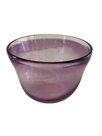 Contemporary Amethyst Blown Glass Bowl