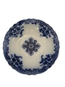 Antique Flow Blue "Lusitania" Serving Bowl