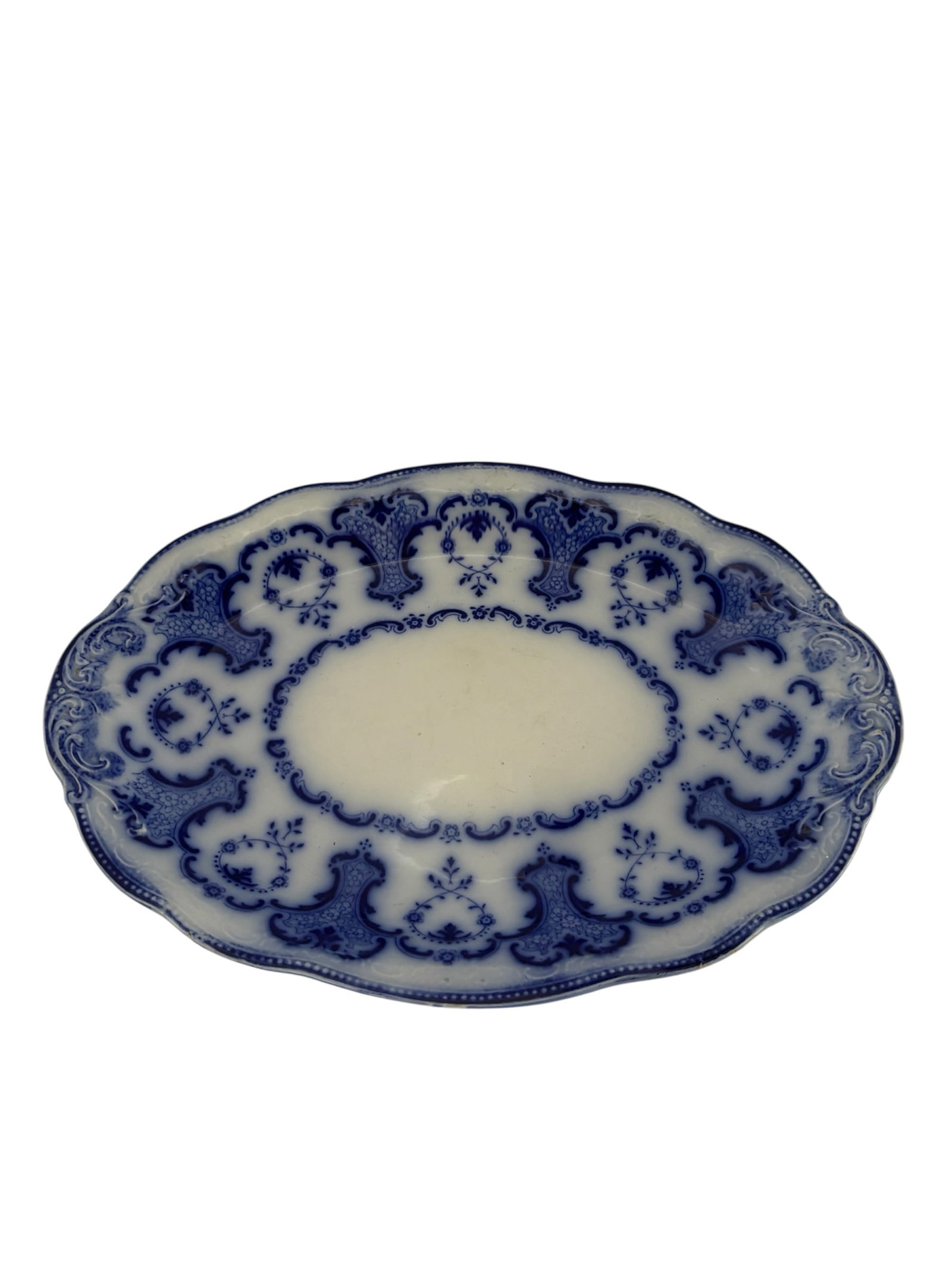 Circa 1891 "Alton" W.H. Grindley Flow Blue Platter (1 of 5)