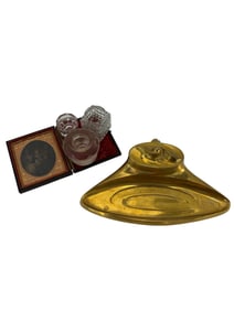 Antique Art Nouveau Ink Tray & More
