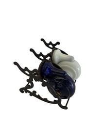 Antique Double Revolving Inkwell and Pen Rest