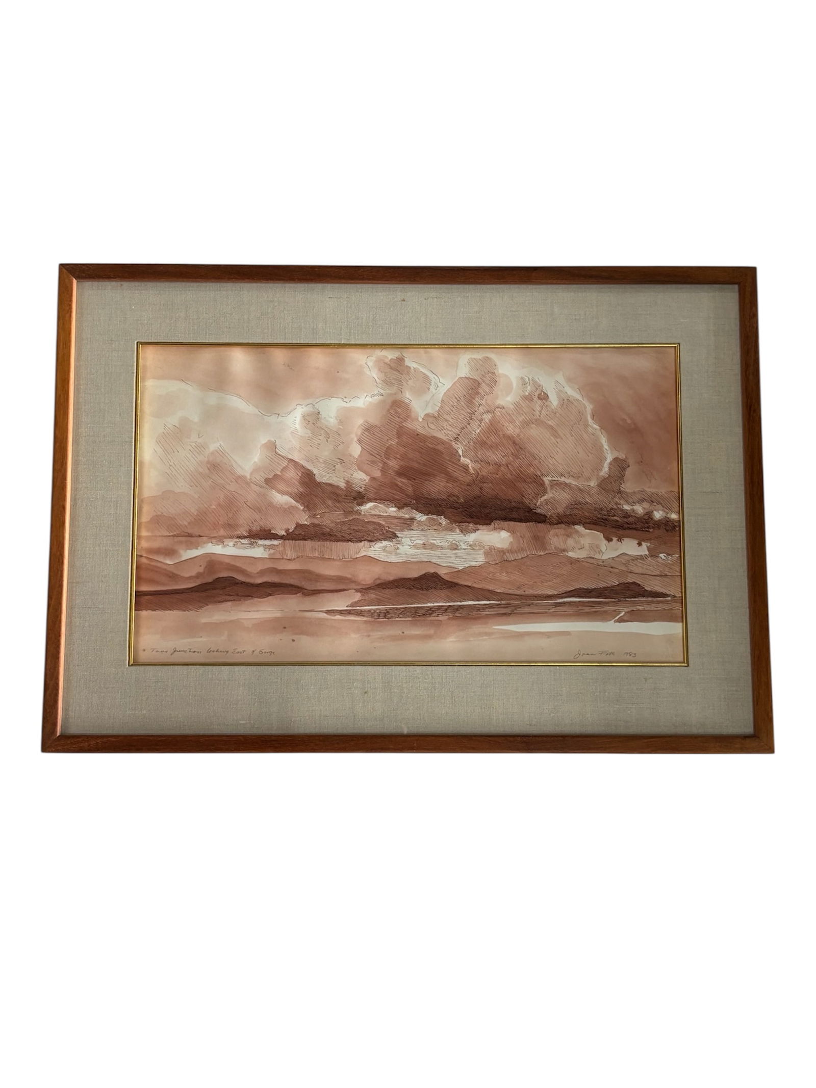 "Taos Junction Looking East of Gorge" Signed Watercolor by Joan Foth (1 of 7)