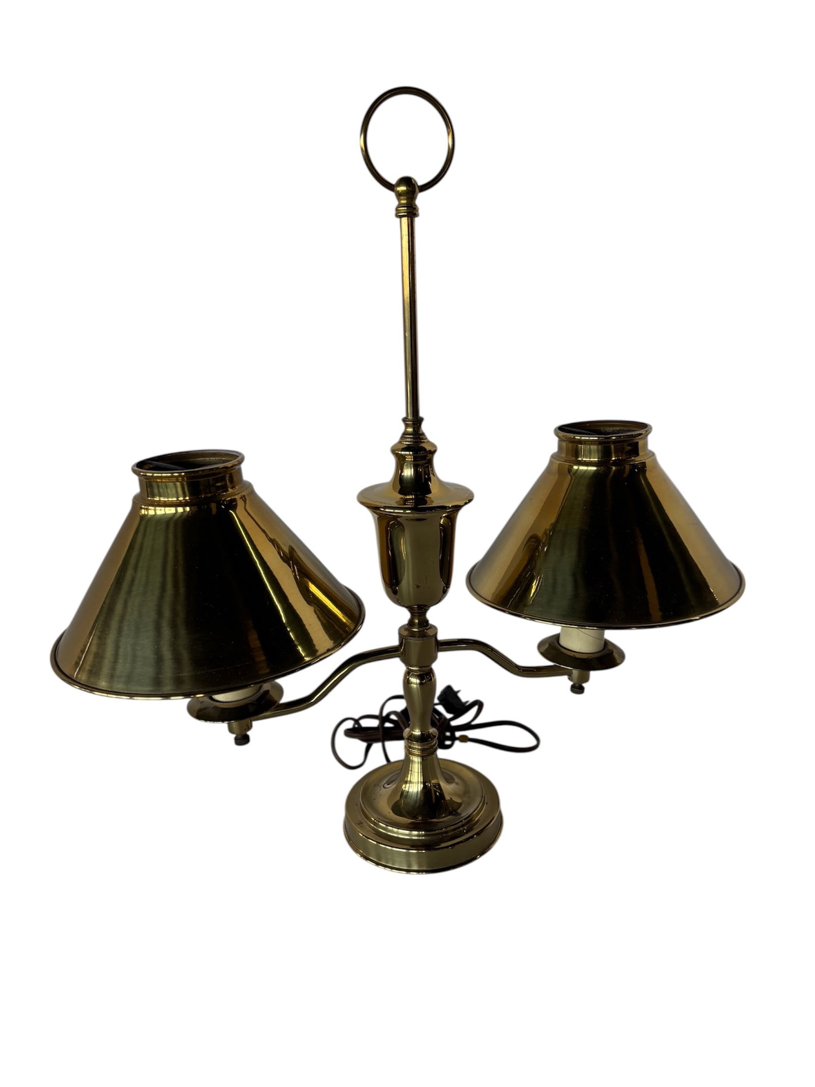 Vintage Brass Banker's Lamp (1 of 9)