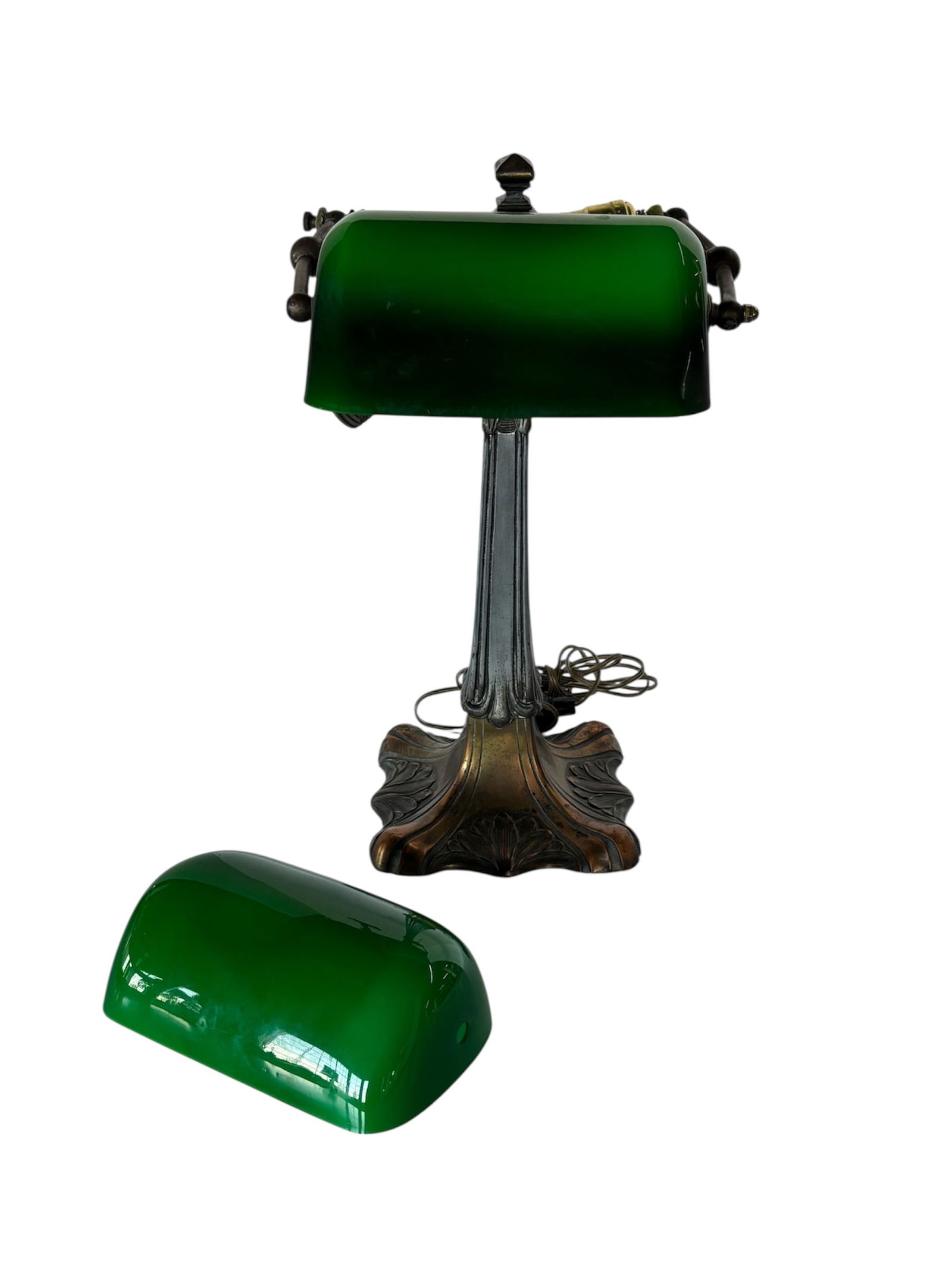 Vintage Miller & Co. Emeralite Double Sided Banker's Lamp (1 of 18)