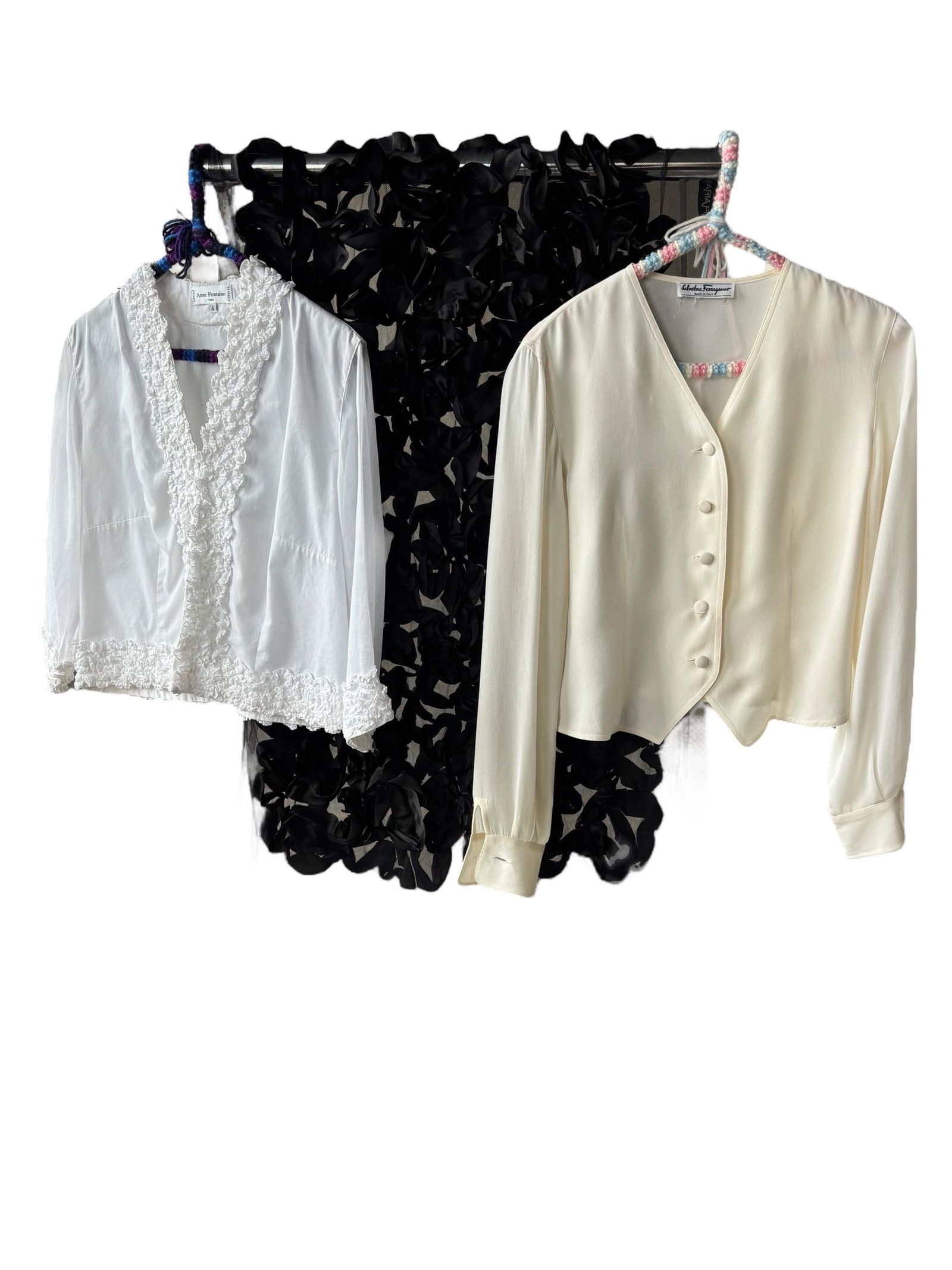 Vintage Ann Fontaine Paris, Salvatore Ferragamo Blouse & Maria Pinto Shawl (1 of 17)