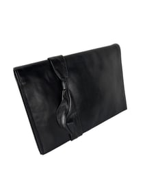 Vintage Halston Black Leather Clutch