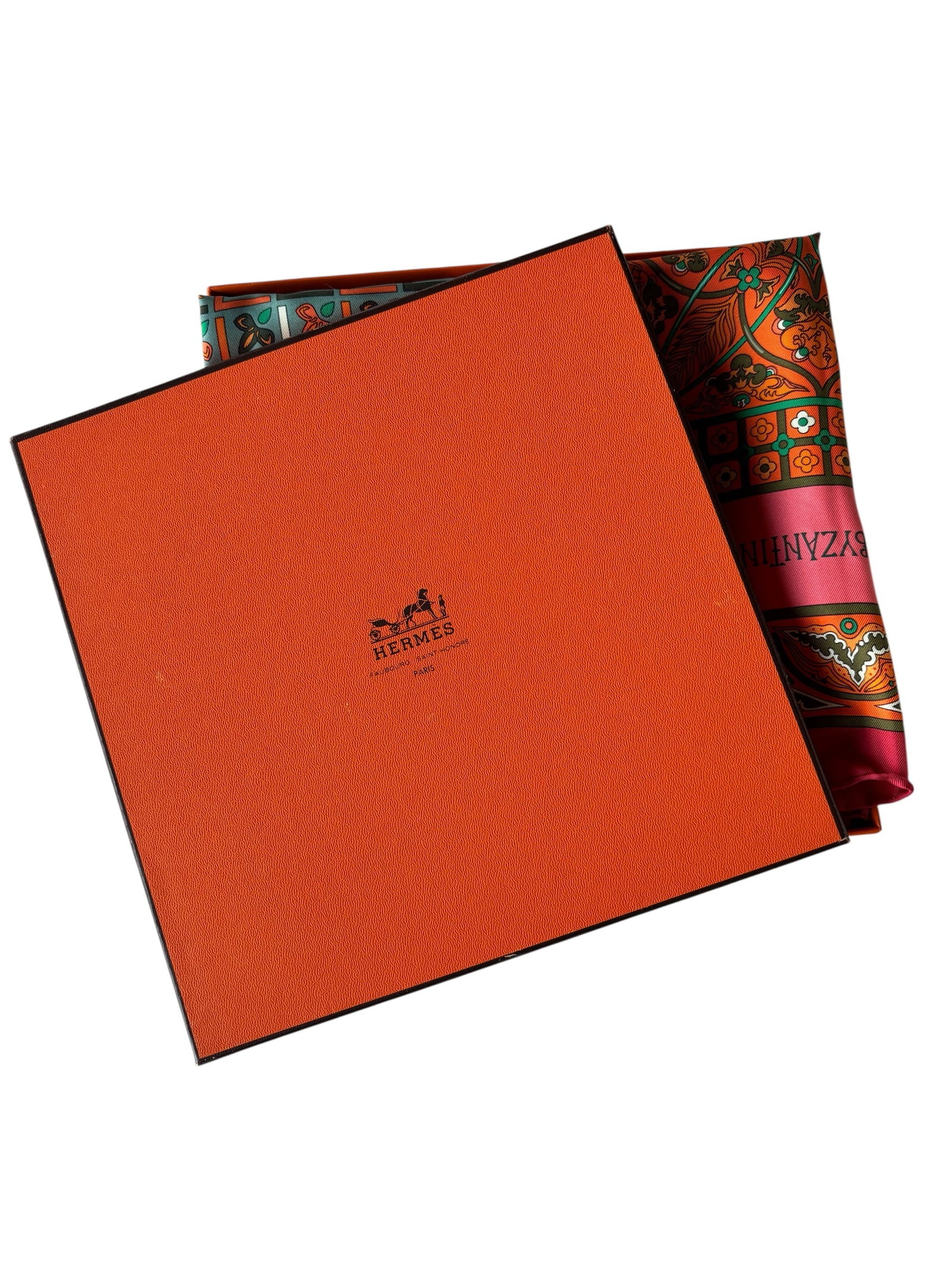 Hermes Paris "Ciels Byzantins" Carre 90 Silk Scarf (1 of 9)
