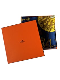 Hermes Paris "Les Cles" Carre 90 Silk Scarf