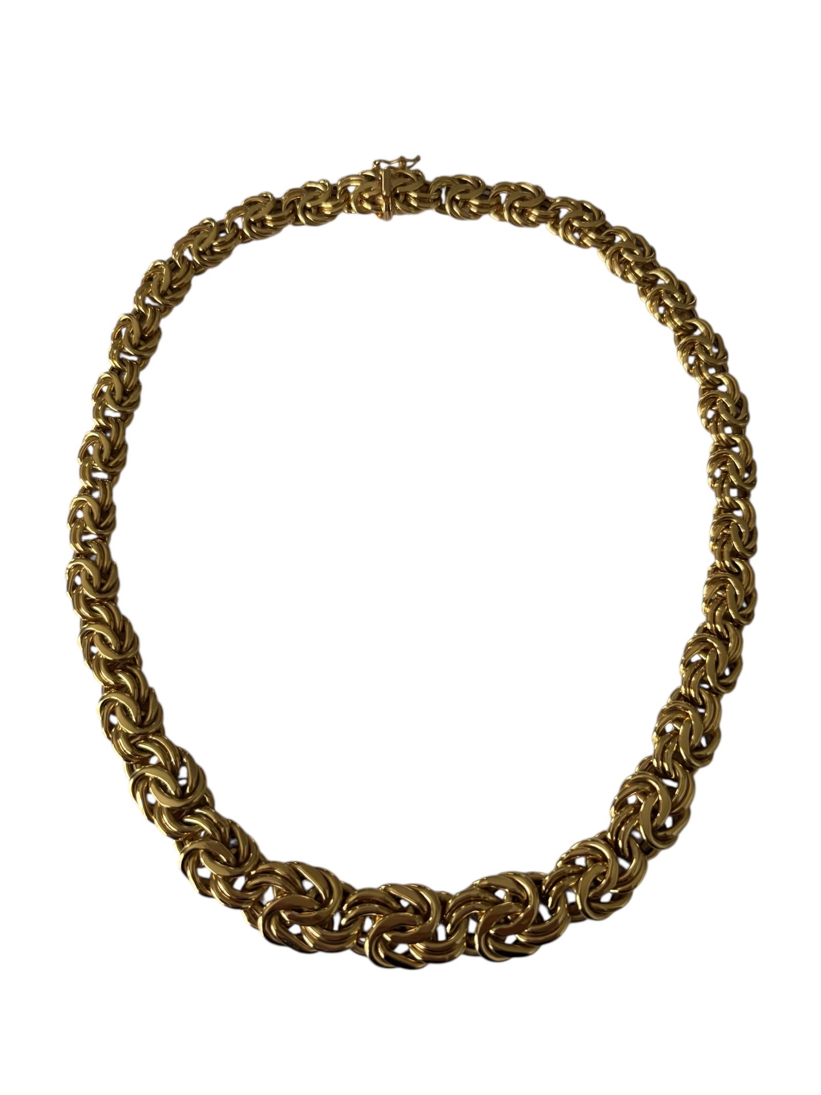 Gold Byzantine 14kt Link Necklace Made in Italy (1 of 10)