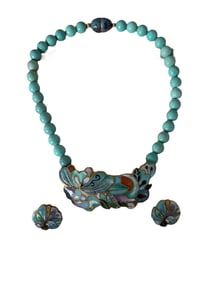 Champleve Enamel Jewelry Set