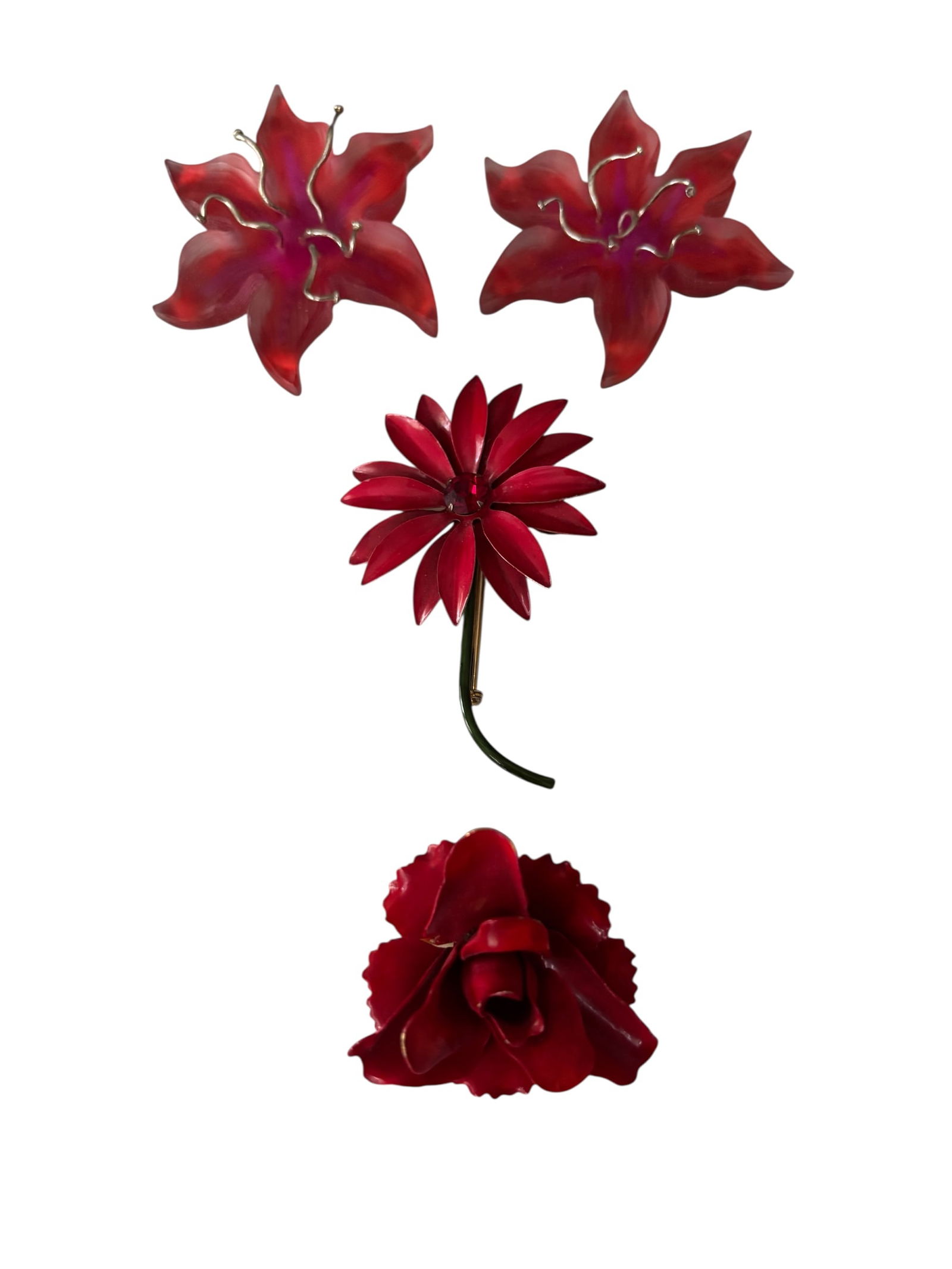 Vintage Alexis Bittar and Originals by Robert Floral Brooches (1 of 12)