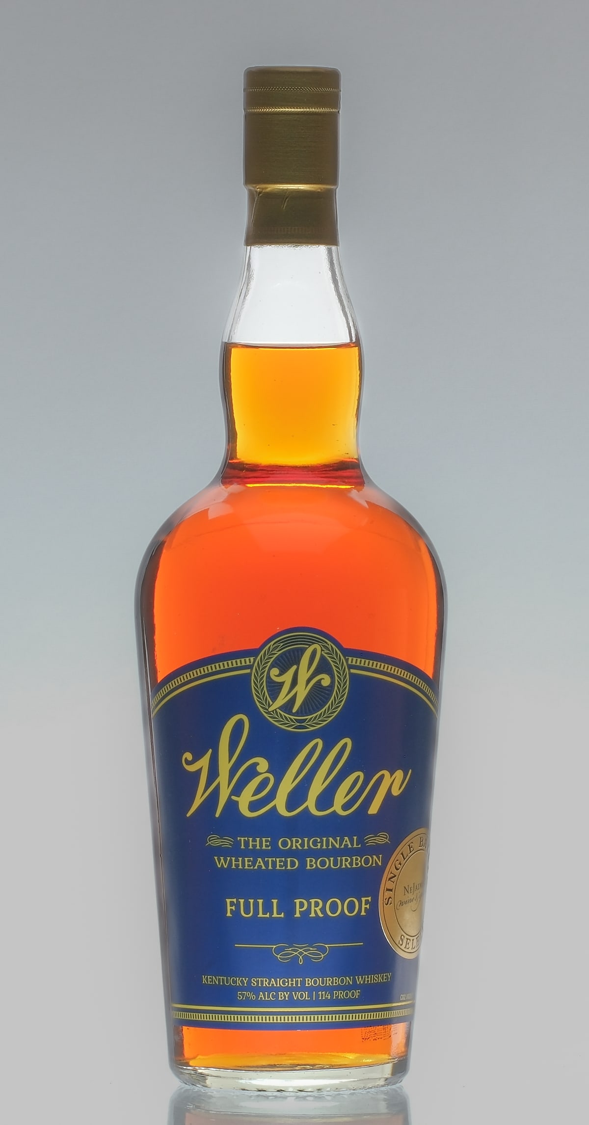 Weller Private Barrel Select Full Proof 2022: Description Single Barrel Select by NeJaime's Wine & Spirits. 57% ALC/VOL. 114 Proof. Full Proof. Label and foil excellent. Whiskey Bourbon Buffalo Trace USA Kentucky 2022 1 750ml