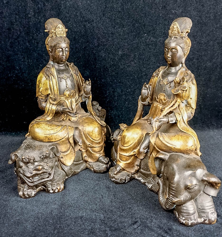 RARE PR SEATED GUANYIN GILT CHING (1 of 16)