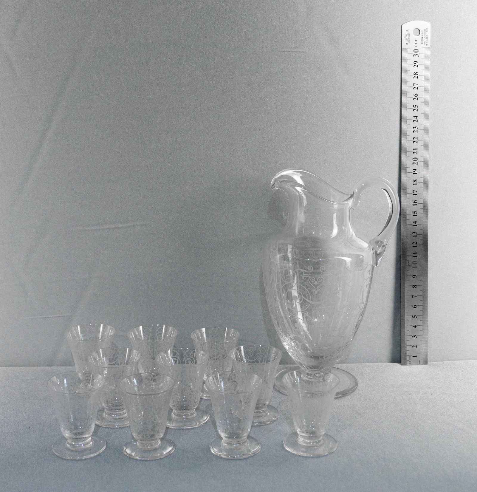 10 BACCARAT CORDIALS & PITCHER "MICHELANGELO" (1 of 4)