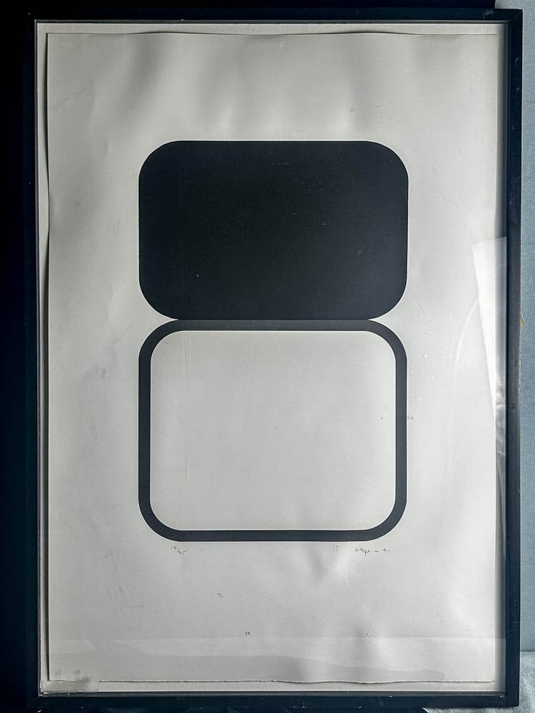 ANDREW SPENCE UNTITLED WOODCUT TV TABLE ED 35 (1 of 5)