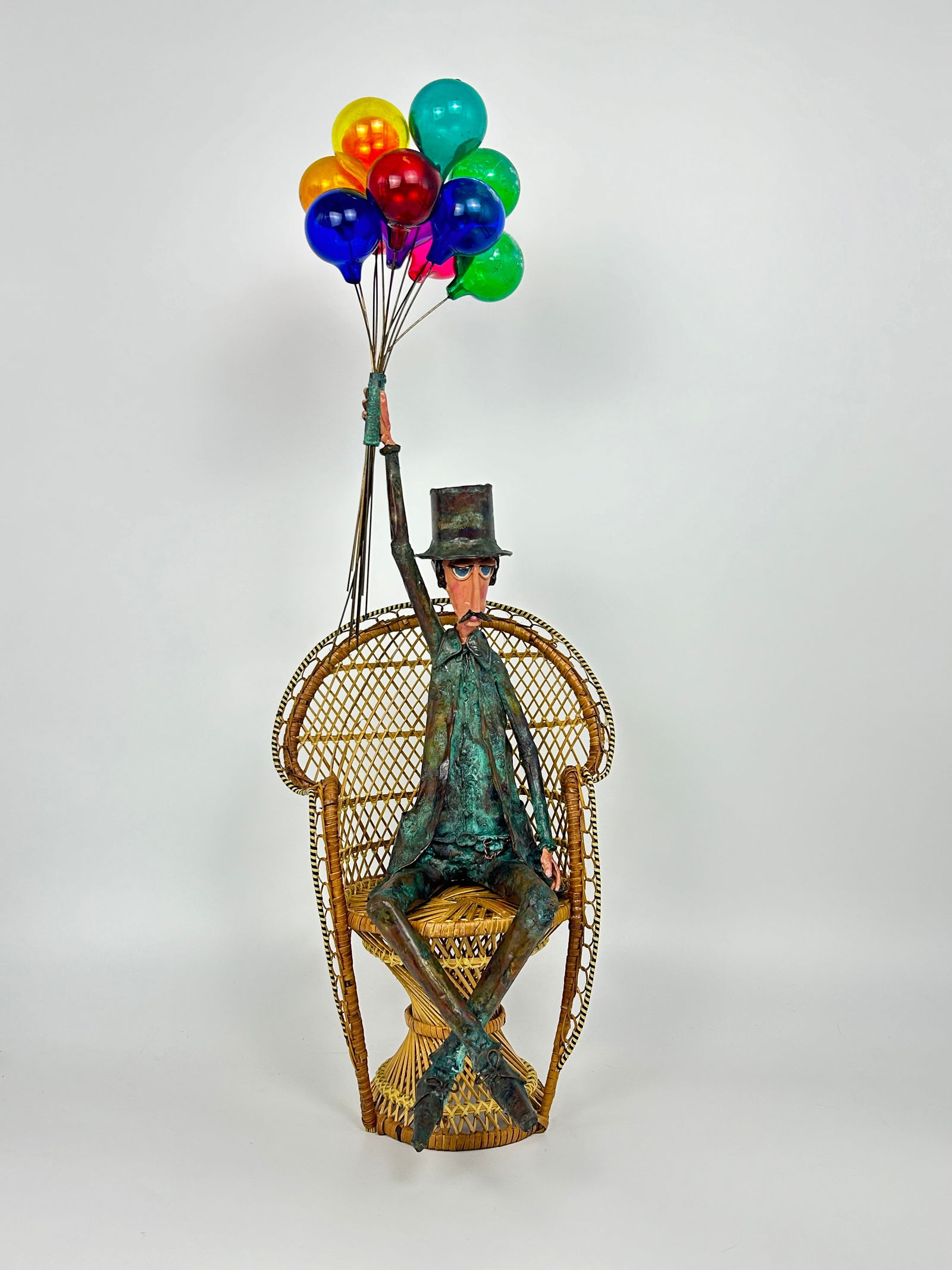Balloon Seller COPPER Sculpture Jim Lewk (1 of 2)