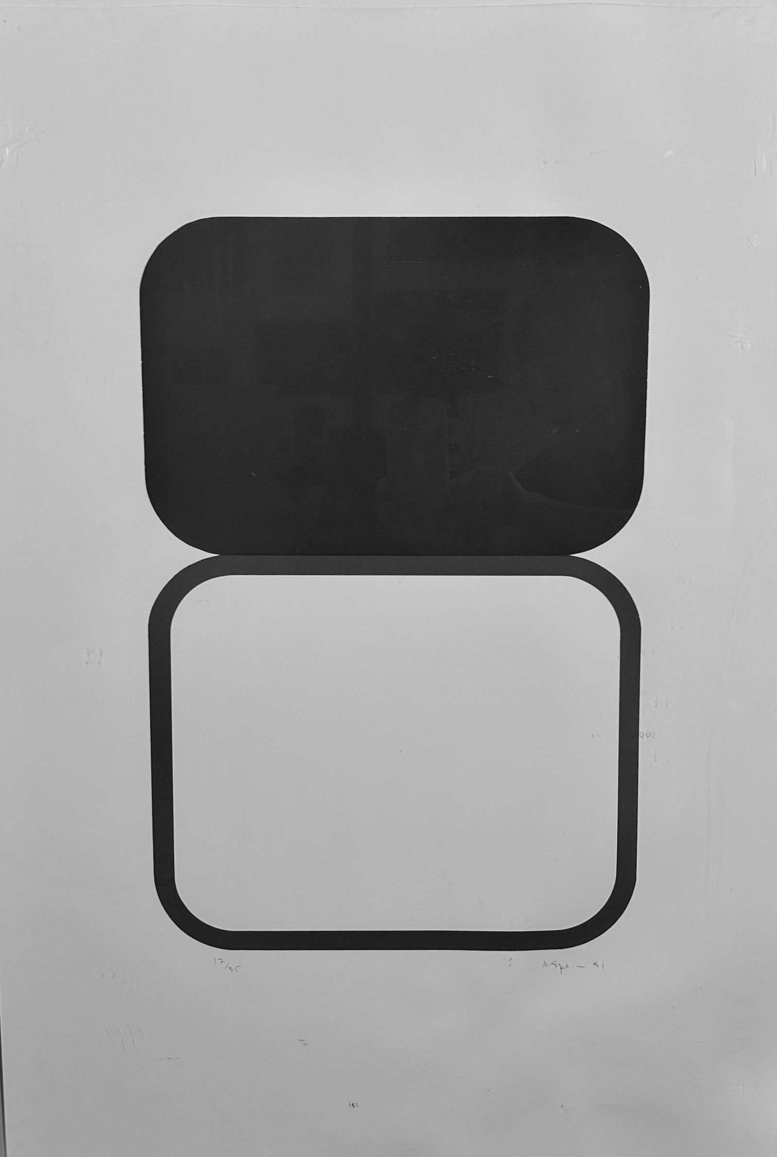 Andrew Spence (American, b. 1947- ) "Untitled"-1991: Andrew Spence (American, b. 1947- ) Untitled (TV Table) (1991) Pace Gallery Prints 