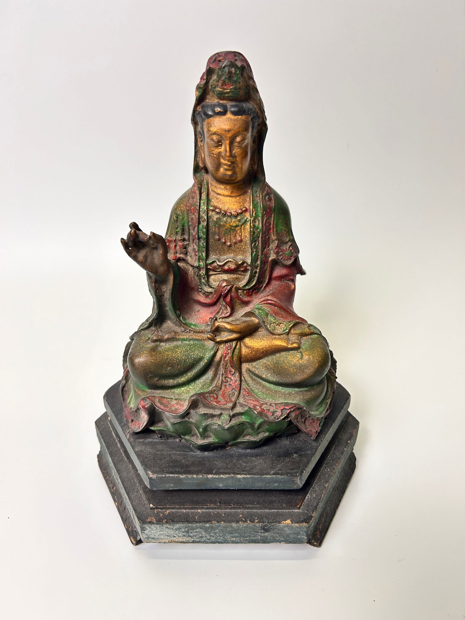 Vintage Polychrome Guanyin Wood (1 of 1)