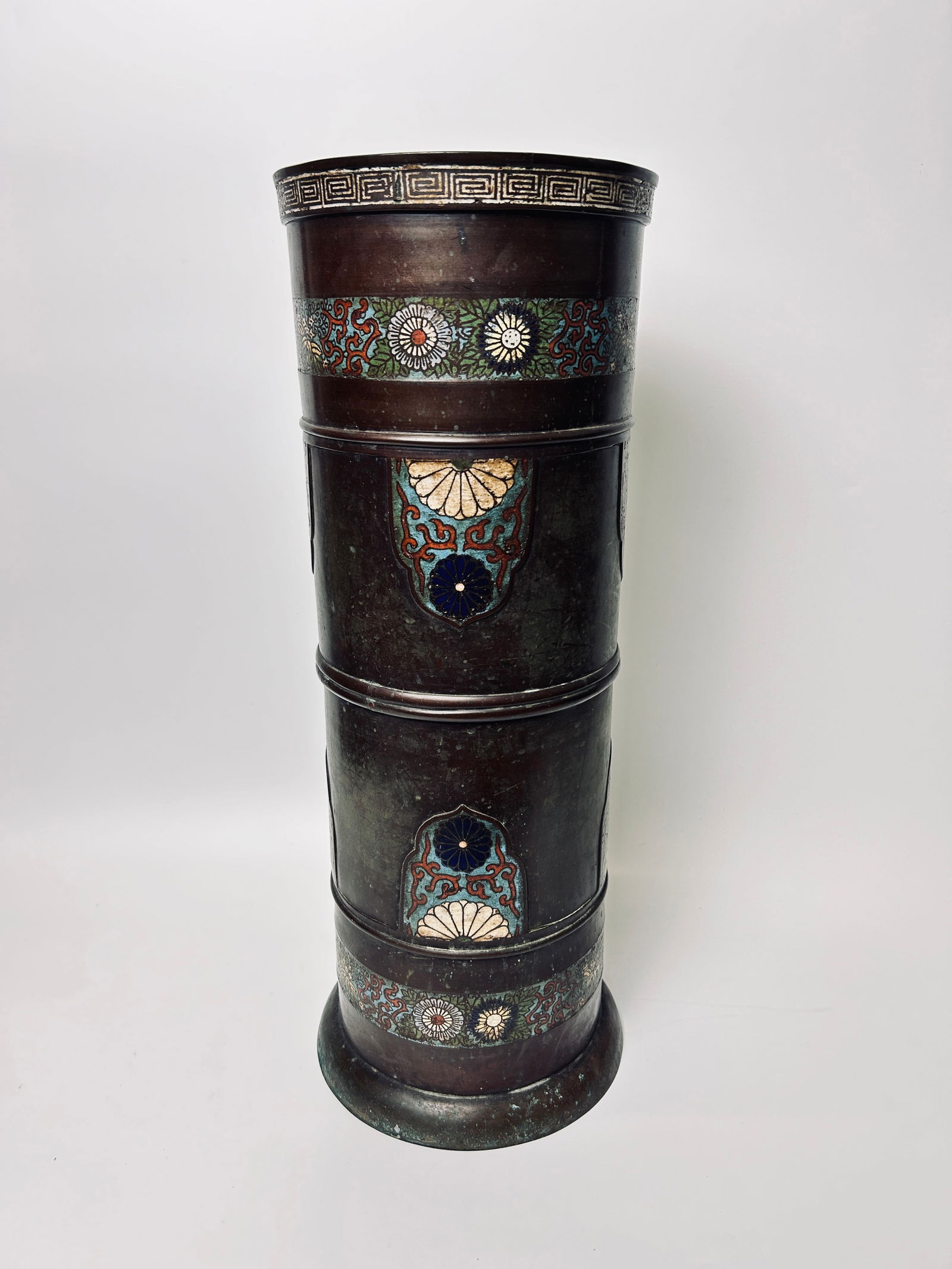 Antique Chinese Cloisonne Umbrella Stand (1 of 1)