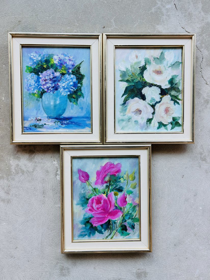 3 Floral paintings by Ma.Ysabel Maciel (1 of 1)
