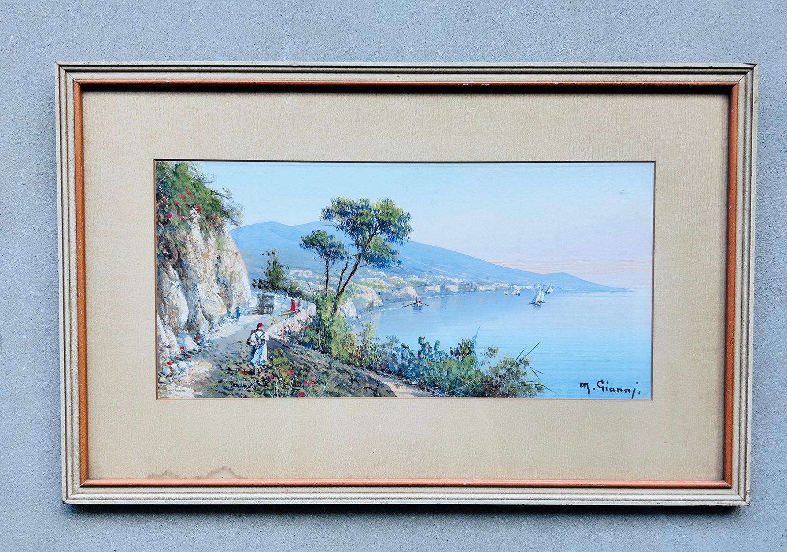Watercolor Mariana Gianni (1873-1956): Original Watercolor Signed Mariana Gianni (1873-1956) 22 W x 14.5 H Outside 17 W x 7.5 Inside Our Winter Sale takes place ONLINE ONLY, Sunday January 26th 2025 at 11 AM EST. Registration is open now