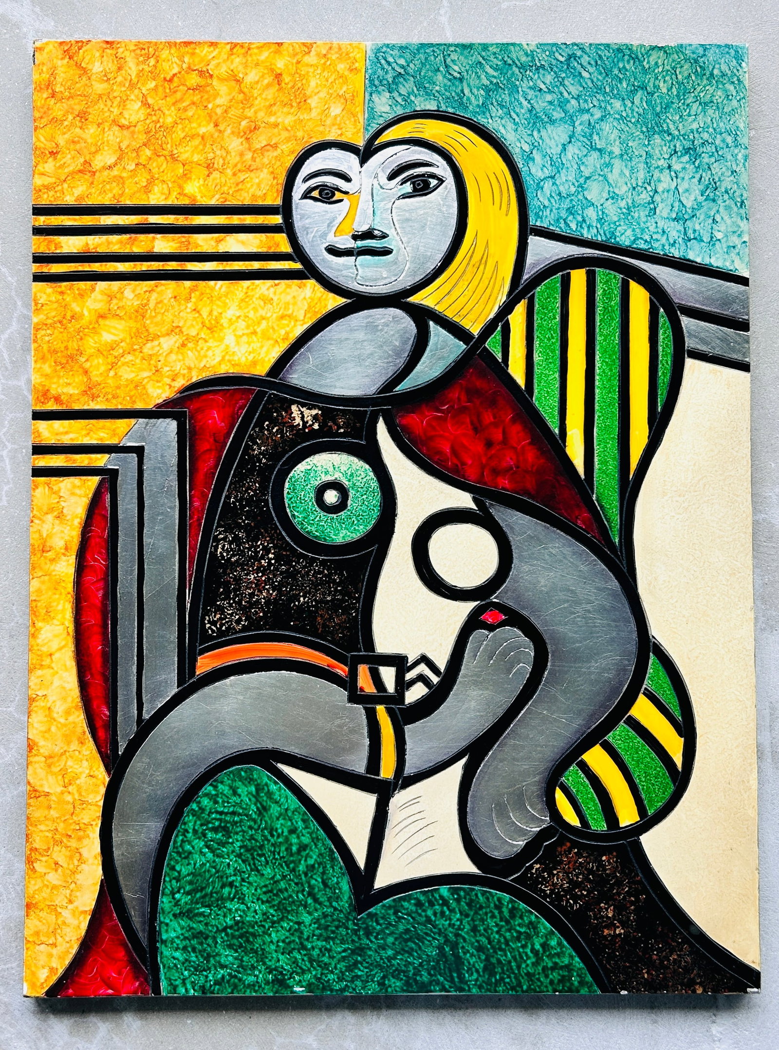 Cubist Woman Mixed Media Alexander Kalifano: Mixed Media Alexander Kalifano After Picasso Cubist Woman 25.5 W x 33.5 H Outside Our Winter Sale takes place ONLINE ONLY, Sunday January 26th 2025 at 11 AM EST. Registration is open now and