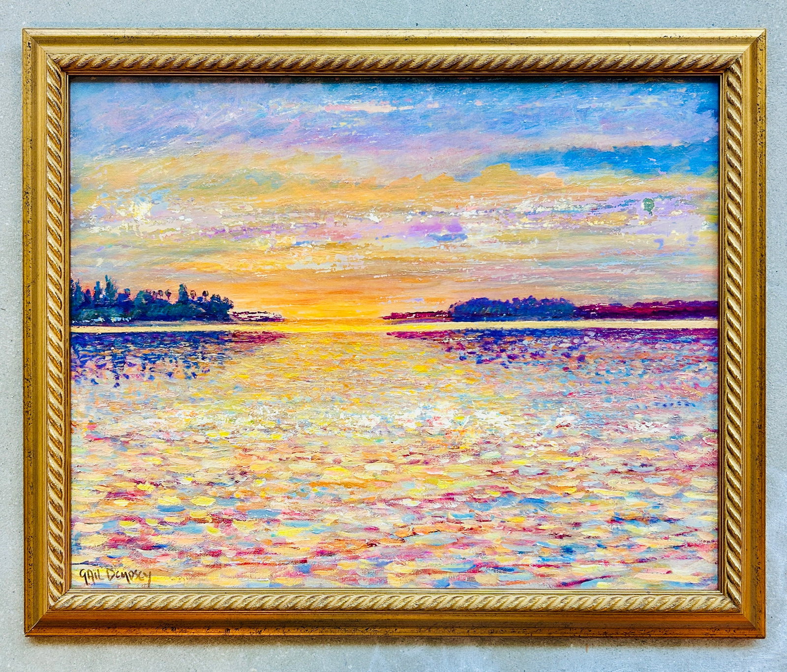Pink Sunset Painting Gail Dempsey: Original Pink Sunset Painting Gail Dempsey size: 23 w x 19 h inches Our Winter Sale takes place ONLINE ONLY, Sunday January 26th 2025 at 11 AM EST. Registration is open now and during the sale. In-per