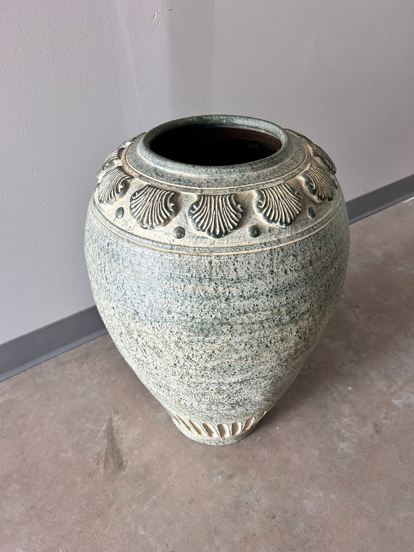 Large Green Ceramic Pot/Vase (1 of 1)