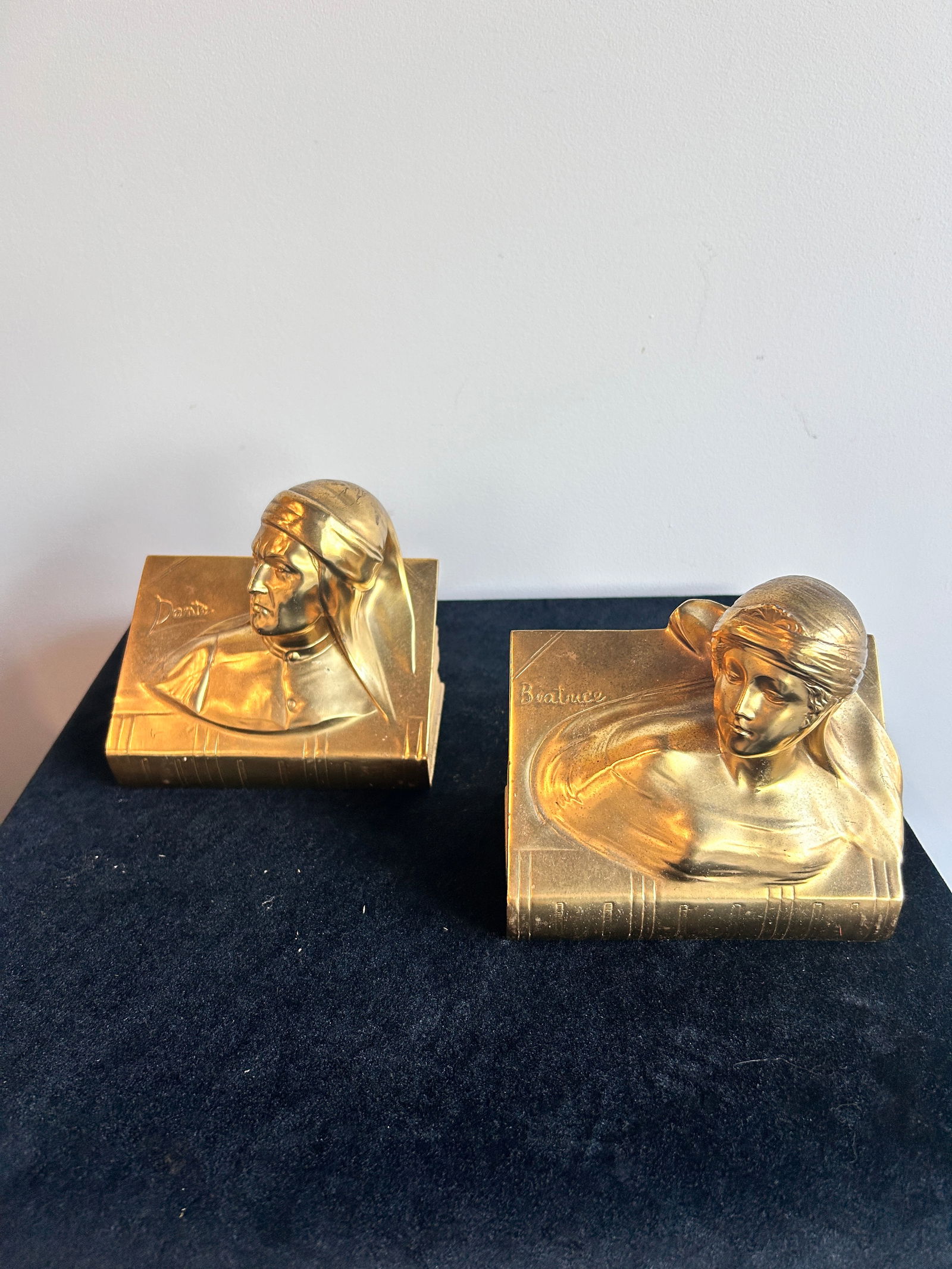 Dante & Beatrice Brass Bookends by Jennings (1 of 2)