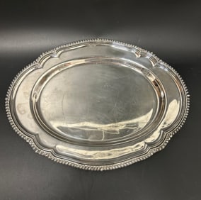 Black Starr & Frost Large Sterling Tray