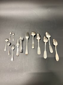 13 Sterling utensils