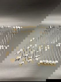 (35) Skewers & Spoons Vintage 800 Silver Indonesian/Thai