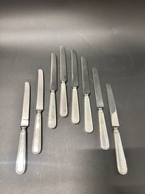 (8) Tiffany & Co. Sterling Silver Stainless Blades