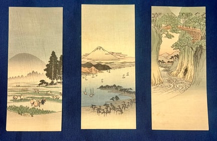 3 small Japanese prints Kiyomigata