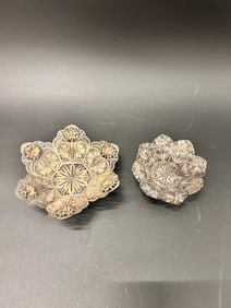 (2) Antique 800 Silver Filagree Baskets