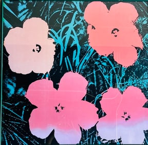 Andy Warhol Vintage Pop Art Poster of Pansies
