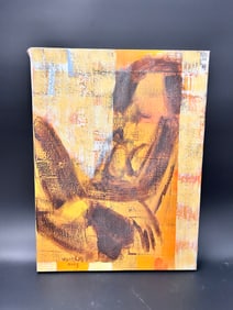 Original Vedat Ors Turkish Painting of Nude Figure O/C