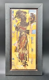 Original Vedat Ors Abstract Dancing Female Figure O/B