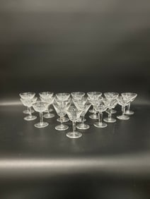 (19) Collection Crystal Cordial Glasses