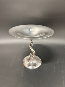 Redlich Sterling Footed Compote w/dolphin
