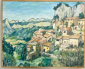 O/C Signed MCM Landscape after Cezanne