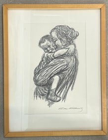 Kathe Kollwitz  child in arms  Penn Prints, New York
