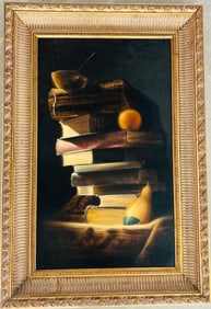 Photorealistic Stack of Books Charles Miano Giclee