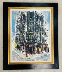 Signed Silverman O/B NY Street Scene 1955