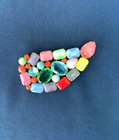 Vintage 1970's Giant Paisley Brooch