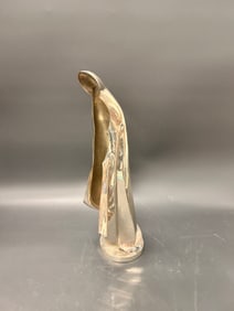 MCM Silver Plate Virgin Mary Hand-wrought Los Castillo